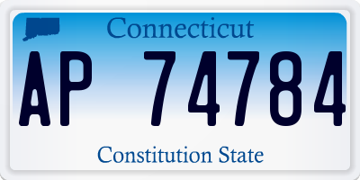 CT license plate AP74784