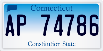 CT license plate AP74786