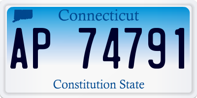 CT license plate AP74791