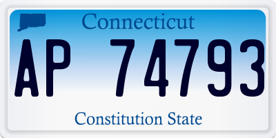 CT license plate AP74793