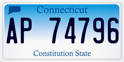 CT license plate AP74796