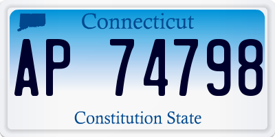 CT license plate AP74798