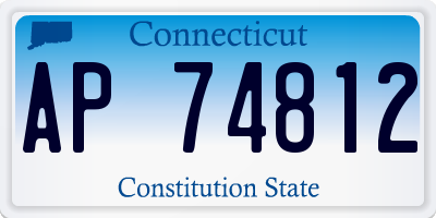 CT license plate AP74812