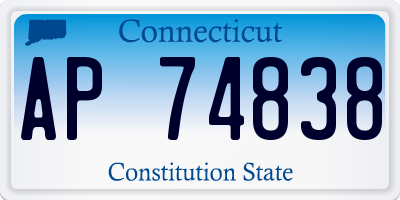CT license plate AP74838