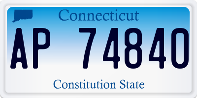 CT license plate AP74840