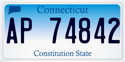 CT license plate AP74842