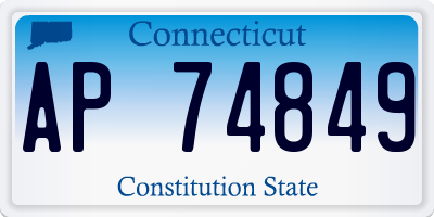 CT license plate AP74849