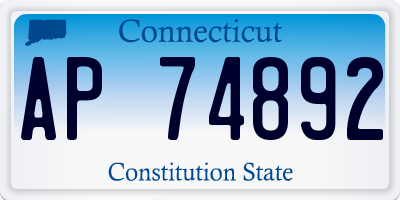 CT license plate AP74892