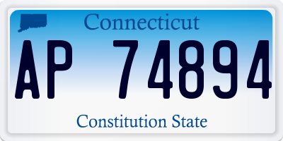 CT license plate AP74894