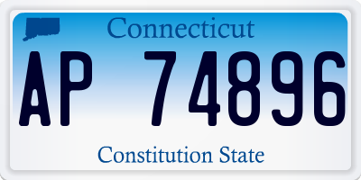CT license plate AP74896