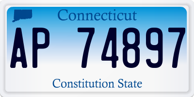 CT license plate AP74897