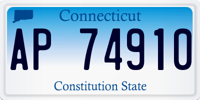CT license plate AP74910