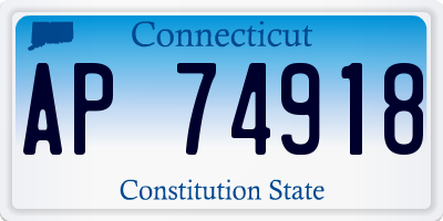 CT license plate AP74918