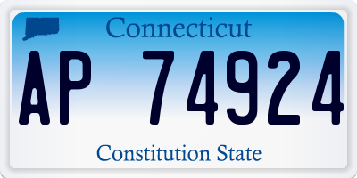 CT license plate AP74924