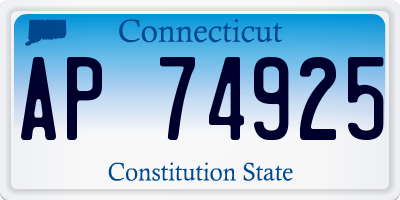 CT license plate AP74925