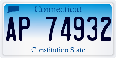 CT license plate AP74932
