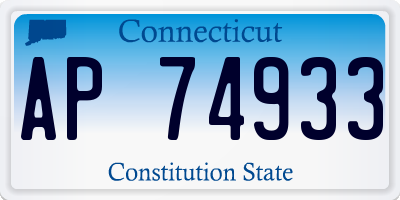 CT license plate AP74933