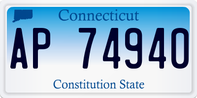 CT license plate AP74940