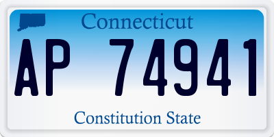 CT license plate AP74941