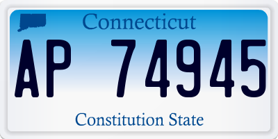 CT license plate AP74945