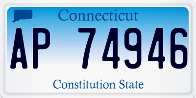 CT license plate AP74946
