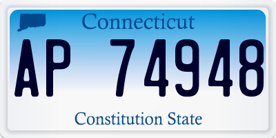CT license plate AP74948