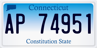 CT license plate AP74951