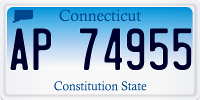 CT license plate AP74955