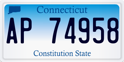 CT license plate AP74958