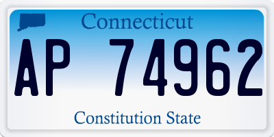CT license plate AP74962