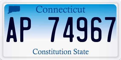 CT license plate AP74967