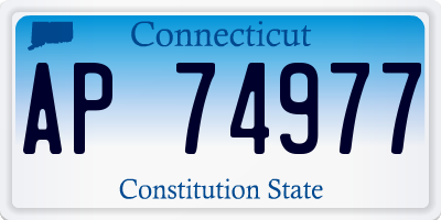 CT license plate AP74977