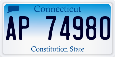 CT license plate AP74980