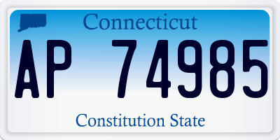 CT license plate AP74985