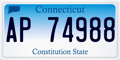 CT license plate AP74988
