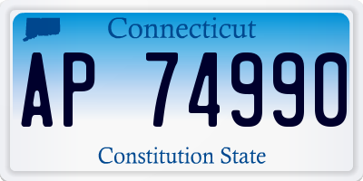 CT license plate AP74990