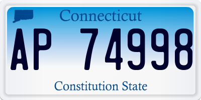 CT license plate AP74998