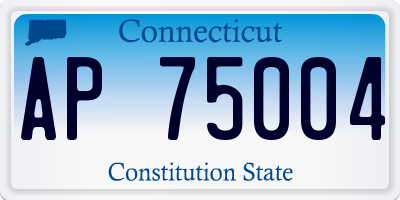 CT license plate AP75004