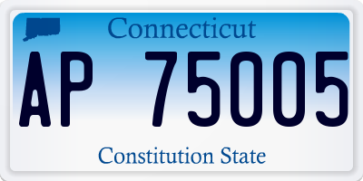 CT license plate AP75005