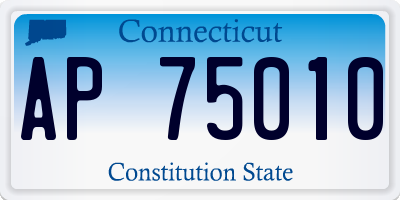 CT license plate AP75010