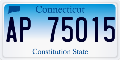 CT license plate AP75015