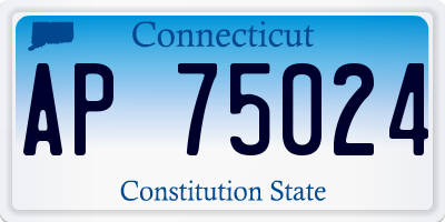 CT license plate AP75024