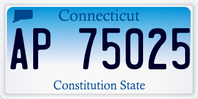 CT license plate AP75025