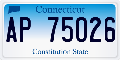 CT license plate AP75026