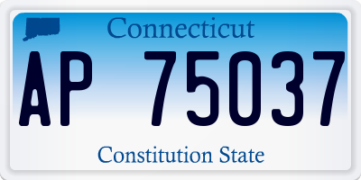 CT license plate AP75037