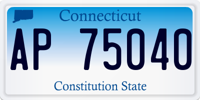 CT license plate AP75040