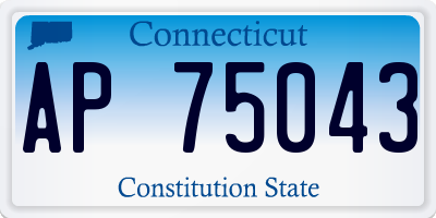 CT license plate AP75043