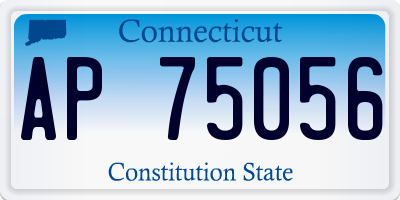 CT license plate AP75056