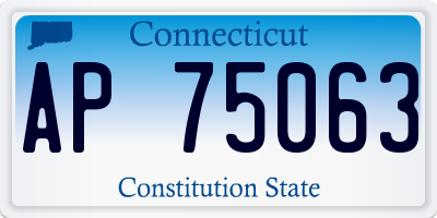 CT license plate AP75063