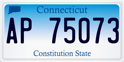 CT license plate AP75073